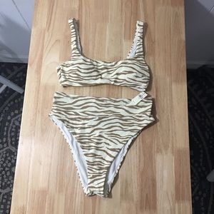 Aerie Tiger Pique Bikini 🐅